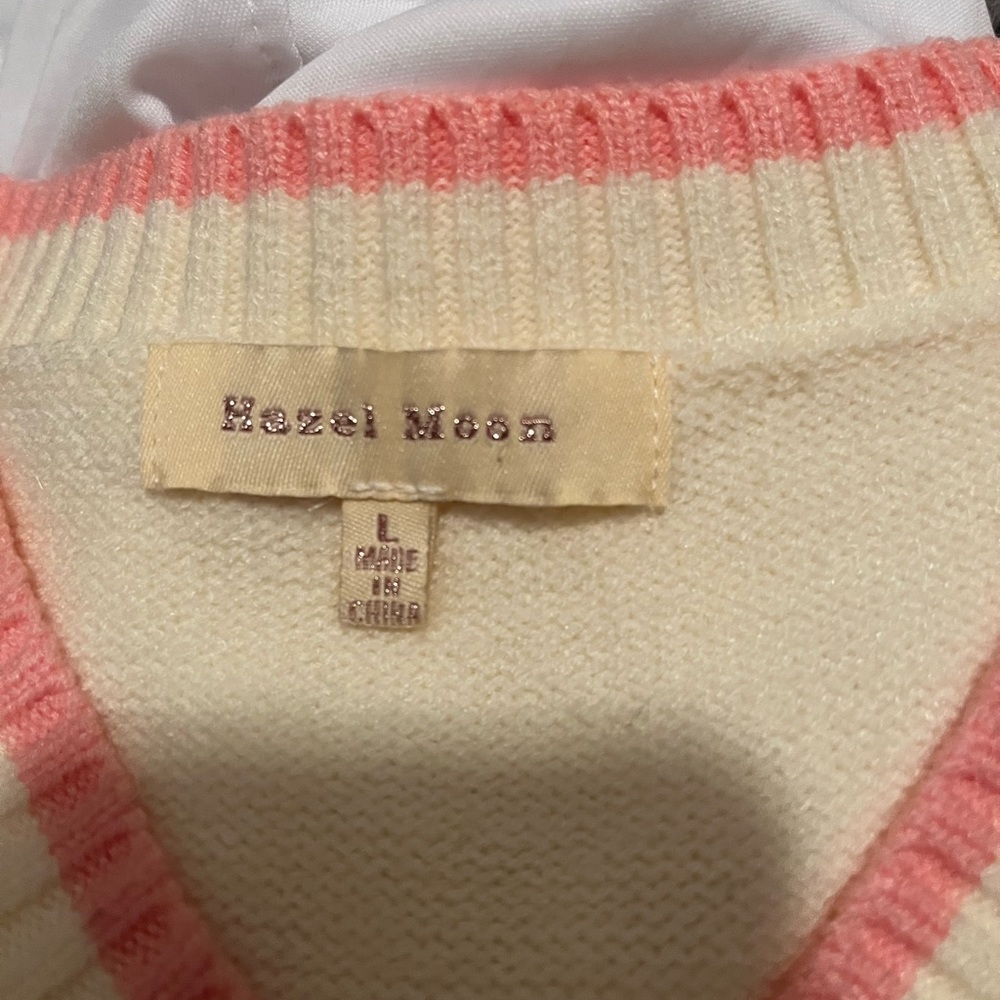 Pink and Blue Argyle Sweater Vest